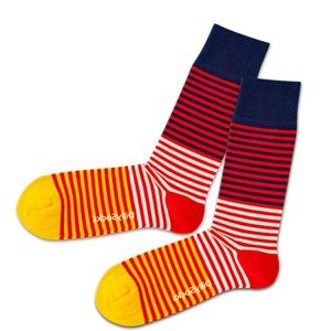 DillySocks Ponožky  žltá / červená / biela / námornícka modrá