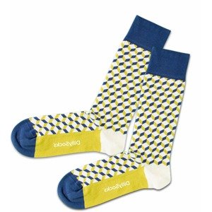 DillySocks Ponožky  biela / modrá / žltá