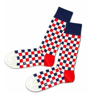 DillySocks Ponožky  biela / námornícka modrá / červená