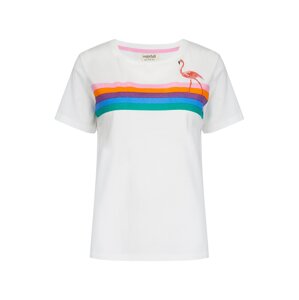 Sugarhill Brighton T-Shirt 'Maggie Flamingo Boardwalk'  biela / zmiešané farby