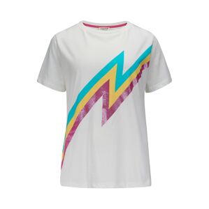 Sugarhill Brighton T-Shirt 'Maggie Zap! Bright Lightning'  žltá / tyrkysová / fialová / šedobiela