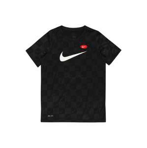 NIKE Funkčné tričko  čierna / biela / svetločervená