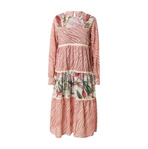 Femi Stories Košeľové šaty 'BOHA'  staroružová / rosé / biela / zelená