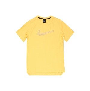 NIKE Funkčné tričko  žltá / sivá / horčicová