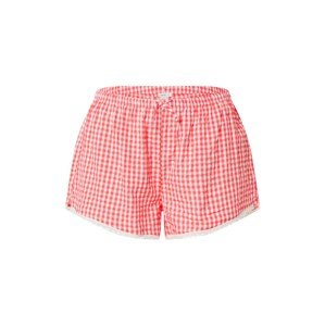 AERIE Pyžamové nohavice 'SEERSUCKER'  červená / biela