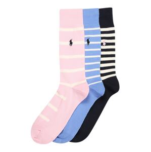 Polo Ralph Lauren Ponožky  šedobiela / ružová / svetlomodrá / čierna