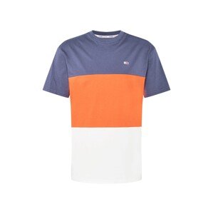 Tommy Jeans Tričko  modrá / oranžová / biela
