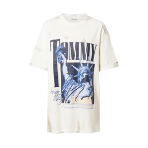 Tommy Jeans Tričko  biela / modrá / tmavomodrá