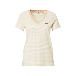LEVI'S ® Tričko 'Perfect Vneck'  krémová / pastelovo oranžová / červená / biela