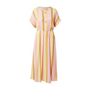 NÜMPH Košeľové šaty 'CAMELLIA'  medová / svetlofialová / svetloružová / žltá