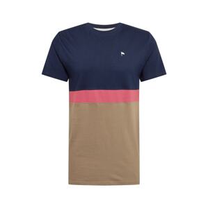Wemoto Tričko 'CHESTER'  modrá / svetlobéžová / ružová