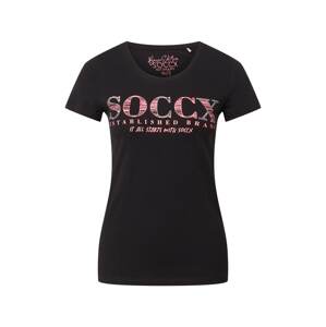 Soccx Tričko  čierna / ružová