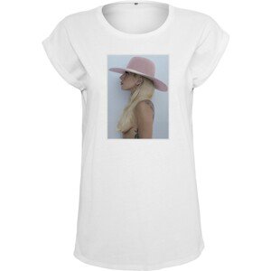 Merchcode Tričko 'Lady Gaga'  biela / ružová / modrá / telová