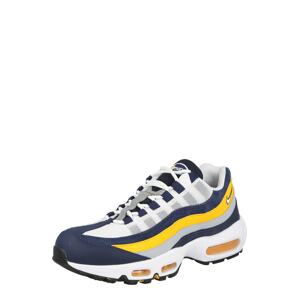 Nike Sportswear Nízke tenisky 'Air Max 95'  biela / námornícka modrá / žltá