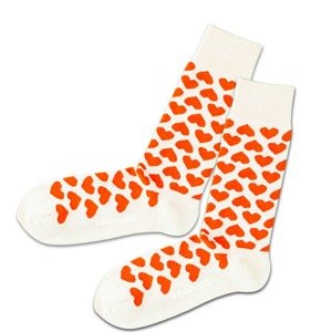 DillySocks Ponožky 'Love Story'  krémová / oranžová
