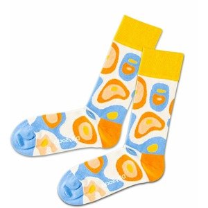 DillySocks Ponožky 'Sand Island'  oranžová / svetlooranžová / modrá / krémová