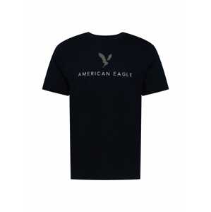 American Eagle Tričko  tmavomodrá / sivá / biela