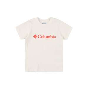 COLUMBIA Funkčné tričko  biela / svetločervená
