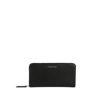 Calvin Klein Peňaženka 'Saffiano'  čierna / zlatá