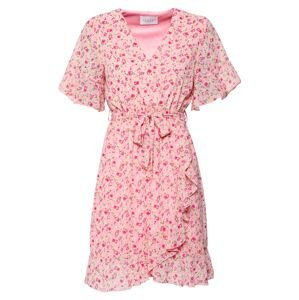 SISTERS POINT Letné šaty 'NEW GRETO-6'  zelená / ružová / tmavoružová / biela