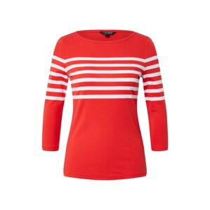 Lauren Ralph Lauren Tričko 'HALIAN'  červená / biela