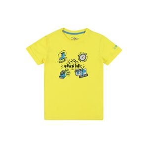 CMP Funkčné tričko  žltá melírovaná / tyrkysová / čierna