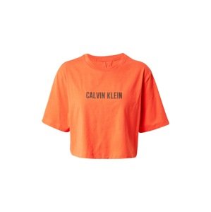 Calvin Klein Performance Funkčné tričko  tmavooranžová / čierna
