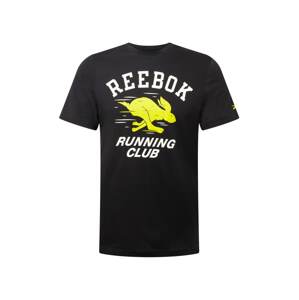 Reebok Sport Funkčné tričko  žltá / čierna / biela