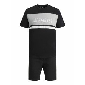 JACK & JONES Joggingová súprava  sivá / čierna / biela