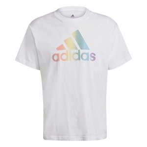 ADIDAS PERFORMANCE Funkčné tričko  biela / pastelovo oranžová / žltá / pastelovo modrá / dymovo modrá