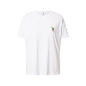ONLY Oversize tričko 'JUNE'  biela / tmavohnedá / koňaková / trávovo zelená / svetlozelená