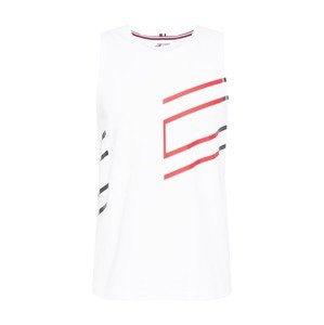 Tommy Sport Funkčné tričko  biela / červená / čierna