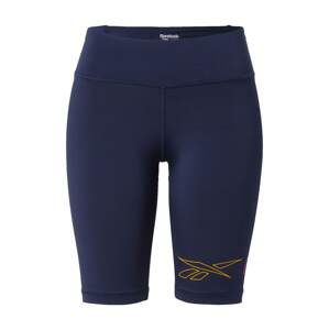 Reebok Sport Športové nohavice 'Piping'  modrá / okrová
