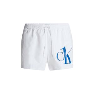 Calvin Klein Swimwear Plavecké šortky  biela / modrá