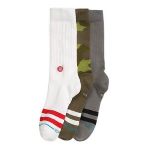 Stance Športové ponožky  biela / sivá / olivová / svetlozelená / červená
