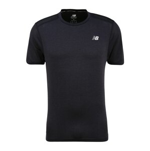 new balance Funkčné tričko 'Impact Run Short Sleeve'  čierna / biela