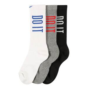 NIKE Športové ponožky  biela / sivá melírovaná / čierna / kráľovská modrá / svetločervená