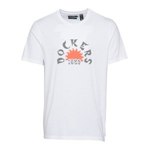 Dockers Tričko  svetlooranžová / biela