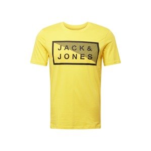 JACK & JONES Tričko 'SHAWN'  žltá / čierna