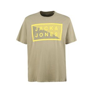 Jack & Jones Plus Tričko 'SHAWN'  žltá / kaki