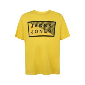 Jack & Jones Plus Tričko 'SHAWN'  žltá / čierna
