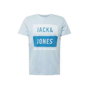 JACK & JONES Tričko  modrá / svetlomodrá / biela