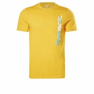 Reebok Sport Funkčné tričko  zlatá žltá / zelená / biela