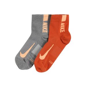NIKE Športové ponožky  sivá / oranžová / svetlooranžová / svetlosivá