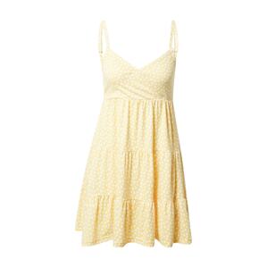 HOLLISTER Letné šaty  pastelovo žltá / biela