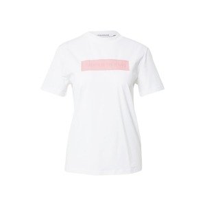 Calvin Klein Jeans T-Shirt  biela / ružová