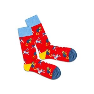 DillySocks Ponožky 'Baboon Fire'  zmiešané farby / červená / modrosivá / svetlomodrá / žltá