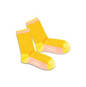 DillySocks Ponožky 'Sunshine Dots'  žltá / oranžová / svetloružová
