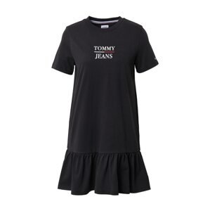 Tommy Jeans Šaty  čierna / tmavomodrá / červená / biela