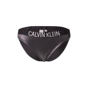 Calvin Klein Swimwear Bikinové nohavičky  čierna / strieborná